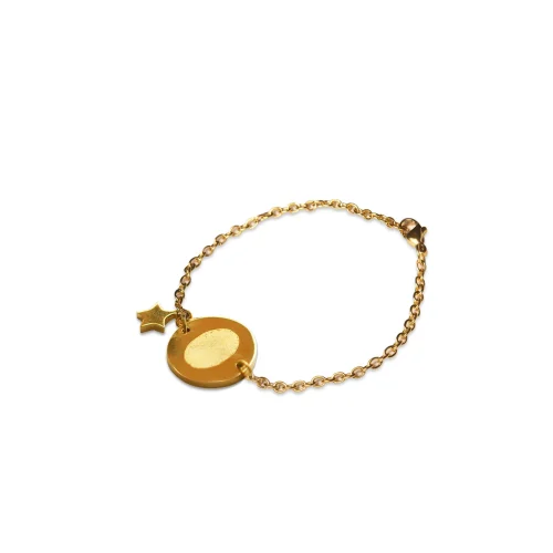 Pulsera-Huella-Círculo-Dorado Pulsera-Huella-Círculo-Dorado