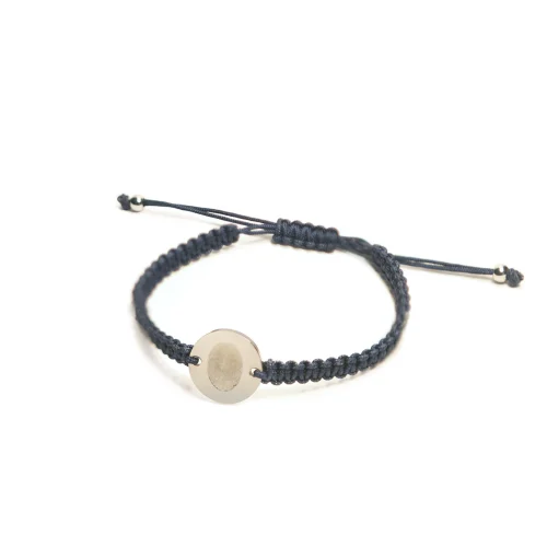 Pulsera-Huella-Círculo-Plateado Pulsera-Huella-Círculo-Plateado